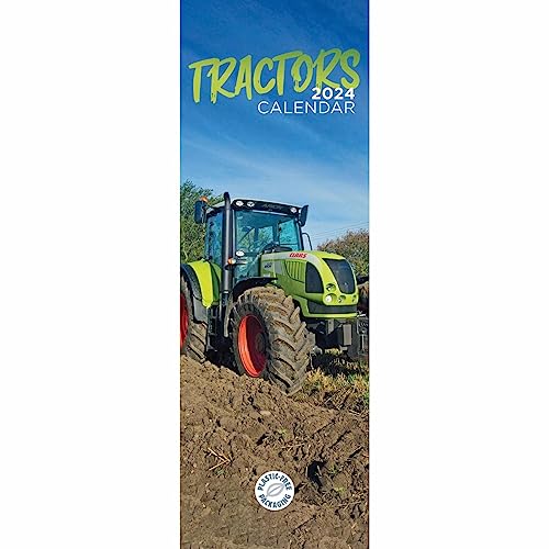Tractors – Traktoren 2024 – Slimline-Kalender: Original Carousel Calendar [Mehrsprachig] [Kalender] von Brown Trout-Auslieferer Flechsig