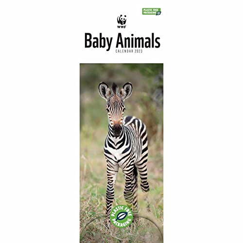 WWF Baby Animals – Tierjunge – Tierbabys 2023: Original Carousel Kalender – Slimline [Mehrsprachig] [Kalender] (Slimline-Kalender) von BrownTrout