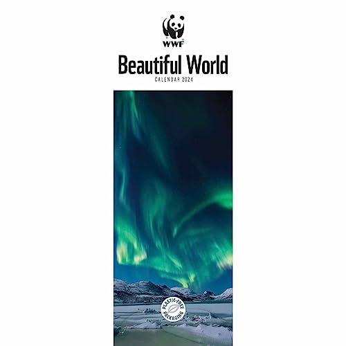 WWF Beautiful World 2024 – Slimline-Kalender: Original Carousel Calendar [Mehrsprachig] [Kalender] von Brown Trout-Auslieferer Flechsig