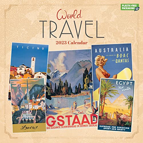 World Travel – Weltreise 2023 – 12-Monatskalender: Original Carousel-Kalender [Mehrsprachig] [Kalender] (Wall-Kalender) von BrownTrout