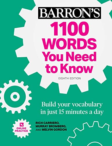 1100 Words You Need to Know + Online Practice: Build Your Vocabulary in just 15 minutes a day! von Barrons Educational Series