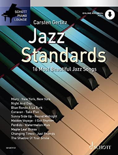 Jazz Standards: 16 Most Beautiful Jazz Songs. Klavier. (Schott Piano Lounge)