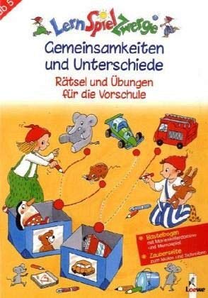 LernSpielZwerge Übungsheft: Gemeinsamkeiten und Unterschiede - Rätsel und Übungen für die Vorschule