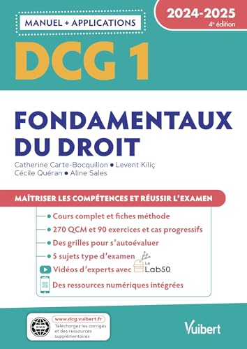 DCG 1 - Fondamentaux du droit : Manuel et Applications 2024-2025: Maîtriser les compétences et réussir l'examen DCG 1 - Fondamentaux du droit : Manuel et Applications 2024-2025: Maîtriser les compétences et réussir l'examen