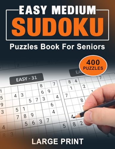 Easy Medium Sudoku Puzzles Book For Seniors von Independently published