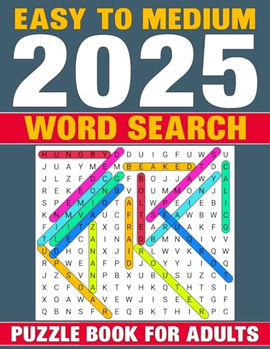 2025 Easy to Medium Word Search Puzzle Book For Adults von Independently published