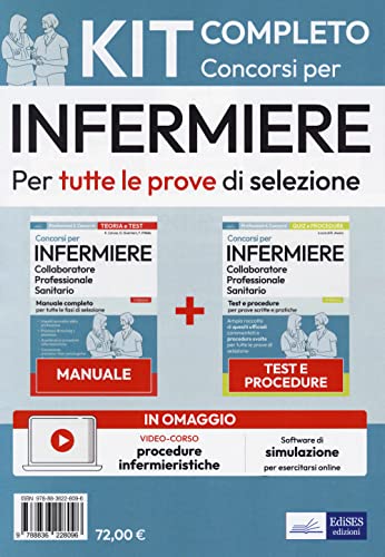 Kit completo per concorsi per infermiere. Manuale completo per tutte le fasi di selezione-Test e procedure per prove scritte e pratiche. Con ... di simulazione (Professioni sanitarie) von Edises professioni & concorsi
