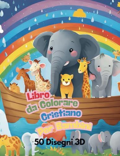 Libro da colorare cristiano per bambini: 50 Disegni in 3D von Independently published