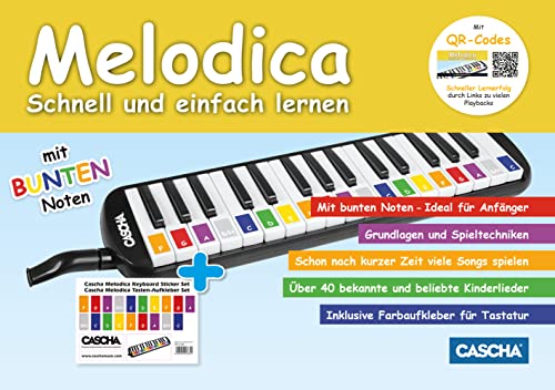 Melodica - schnell und einfach lernen: mit Playbacks per QR-Code zum Anhören und Mitspielen