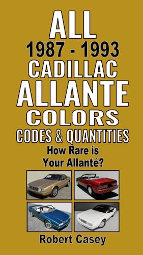 All 1987-1993 Cadillac Allante Colors, Codes & Quantities: How Rare is Your Allante?
