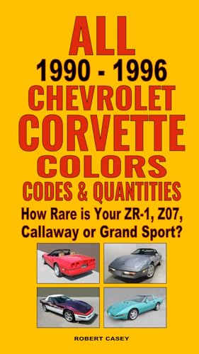All 1990-1996 Chevrolet Corvette Colors, Codes & Quantities: How Rare is Your ZR-1, Z07, Callaway or Grand Sport?