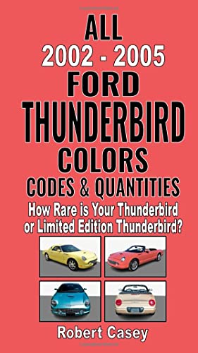 All 2002-2005 Ford Thunderbird Colors, Codes & Quantities: How Rare is Your Thunderbird or Limited Edition Thunderbird? von Independently published