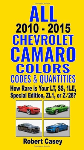 All 2010-2015 Chevrolet Camaro Colors, Codes & Quantities: How Rare is Your LT, SS, 1LE, Special Edition, ZL1 or Z/28? von Independently published