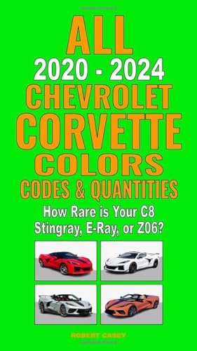 All 2020-2024 Chevrolet Corvette Colors, Codes & Quantities: How Rare is Your C8 Stingray, E-Ray, or Z06? von Independently published