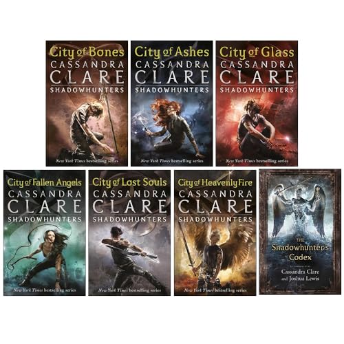 Cassandra Clare The Mortal Instruments A Shadowhunters 7 Books Collection Set (Bones, Ashes, Glass, Fallen Angels, Lost Souls, Codex and More)