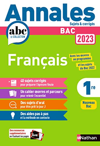 Annales Bac 2023 Français 1ère Corrigés: Sujets & corrigés