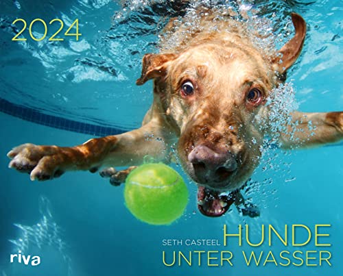 Hunde unter Wasser 2024: Wandkalender. Mit 12 einzigartigen Fotografien. Das perfekte Geschenk für alle Hundebesitzer, Hundeliebhaber zu Weihnachten von RIVA