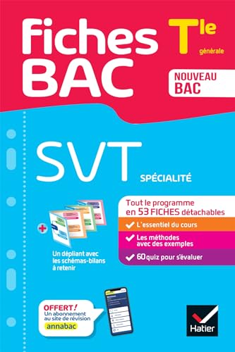 Fiches bac - SVT Tle (spécialité) - Bac 2025: tout le programme en fiches de révision détachables