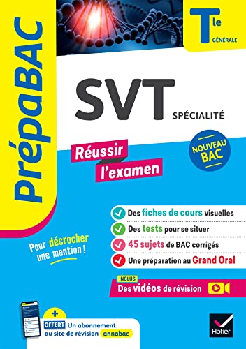 Prépabac Réussir l'examen - SVT Tle générale (spécialité) - Bac 2025: fiches de révision, sujets de bac corrigés & vidéos von HATIER