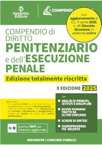 Compendio di diritto penitenziario e dell'esecuzione penale 2025 (I compendi d'autore) von Neldiritto Editore