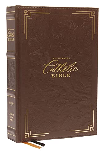 NRSVCE, Illustrated Catholic Bible, Genuine leather over board, Brown, Comfort Print: Holy Bible NRSVCE, Illustrated Catholic Bible, Genuine leather over board, Brown, Comfort Print: Holy Bible