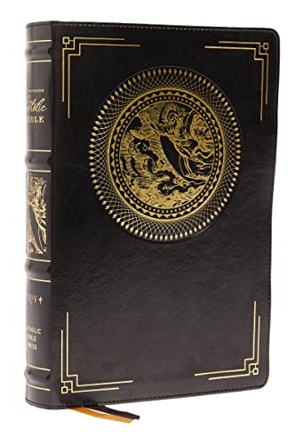 NRSVCE, Illustrated Catholic Bible, Leathersoft, Black, Comfort Print: Holy Bible von HarperCollins Christian Pub.