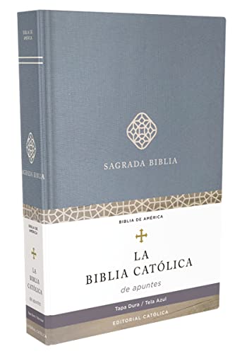 Biblia Católica, Edición para Notas, Tapa dura/tela, Azul, Comfort Print: Biblia de America, tela azul, tapa dura: edicion de apuntes