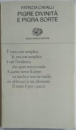 Pigre divinità e pigra sorte (Collezione di poesia, Band 347)