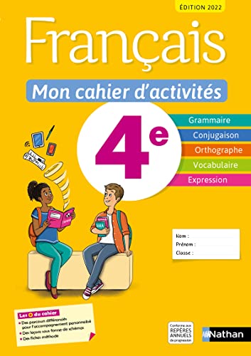 Français - Mon cahier d'activités 4e - Elève -2022 von NATHAN