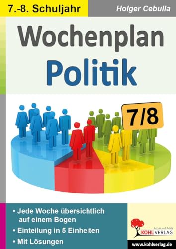 Wochenplan Politik / Klasse 7-8: Jede Woche übersichtlich auf einem Bogen (Stationenlernen)