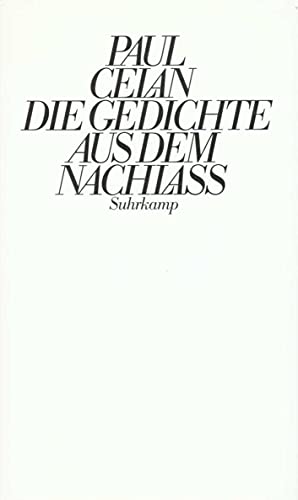 Die Gedichte aus dem Nachlaß Die Gedichte aus dem Nachlaß