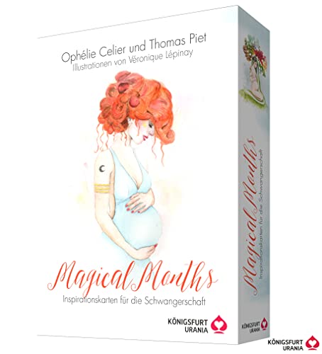 Magical Months, Inspirationskarten für die Schwangerschaft in hochwertiger Stülpdeckelschachtel (Geschenk für Schwangere)