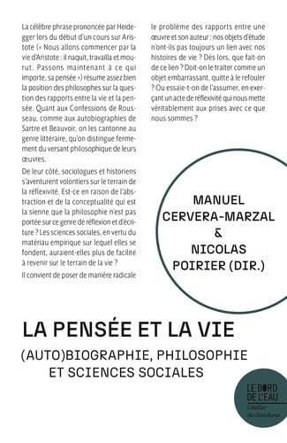 La pensée et la vie: (Auto)biographie, philosophie et sciences sociales von BORD DE L EAU