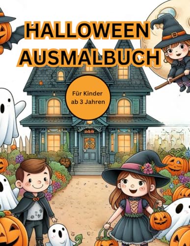 Halloween Malbuch für Kinder ab 3 Jahren Kindermalbuch 45 einzigartige Halloween Motive