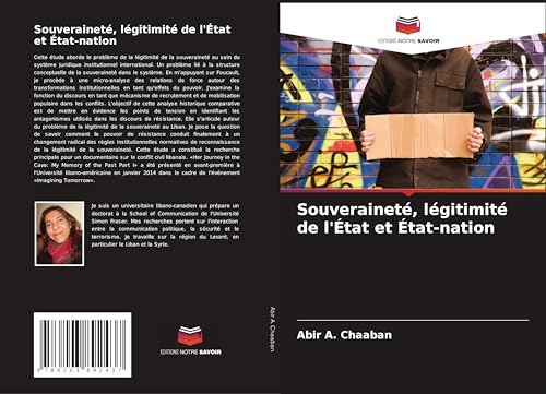 Souveraineté, légitimité de l'État et État-nation von Editions Notre Savoir