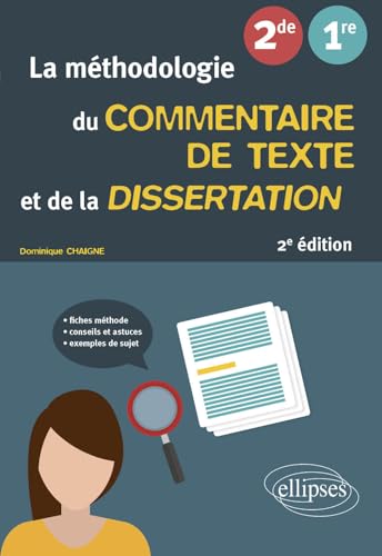 La méthodologie du commentaire de texte et de la dissertation: Français. Seconde. Première von ELLIPSES
