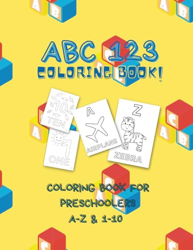 ABC 123 Coloring Book for Kids: Learn Letters and Numbers with Fun Coloring Activities von Independently published
