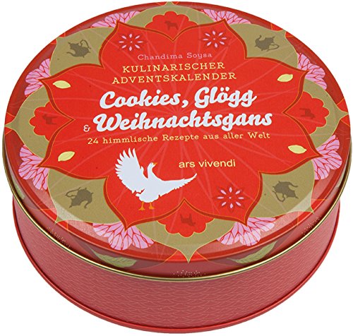 Kulinarischer Adventskalender Cookies, Glögg und Weihnachtsgans - 24 himmlische Weihnachtsrezepte aus aller Welt - In Blechdose mit 24 Karten zum ... mit 24 himmlischen Rezepten aus aller Welt