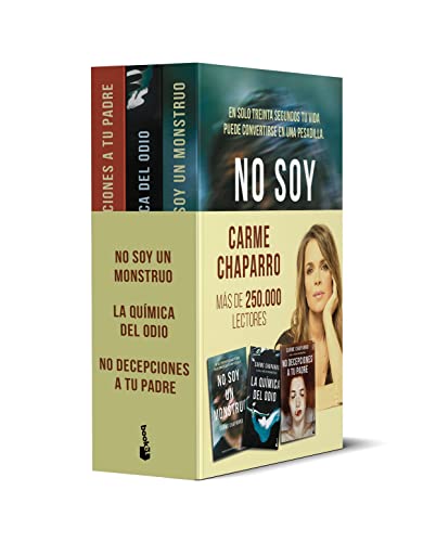 Pack Carme Chaparro: No soy un monstruo / La química del odio / No decepciones a tu padre (Novela)