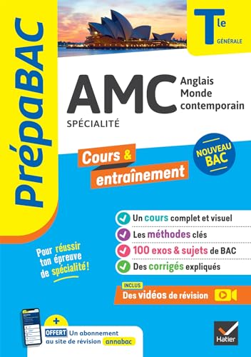 Prépabac - AMC (Anglais monde contemporain) Tle générale (spécialité) - Bac 2025: cours, méthodes & sujets corrigés (programme de Terminale) von HATIER