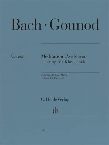 Méditation, Ave Maria (Johann Sebastian Bach); Klavier zu zwei Händen: Besetzung: Klavier zu zwei Händen (G. Henle Urtext-Ausgabe)