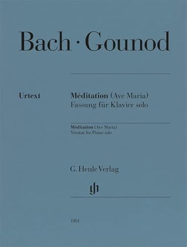 Méditation, Ave Maria (Johann Sebastian Bach); Klavier zu zwei Händen: Besetzung: Klavier zu zwei Händen (G. Henle Urtext-Ausgabe)