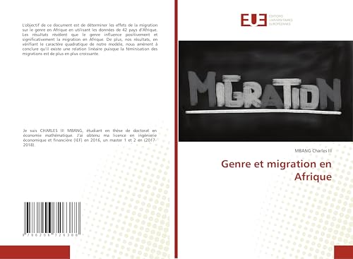 Genre et migration en Afrique: DE von Éditions universitaires européennes