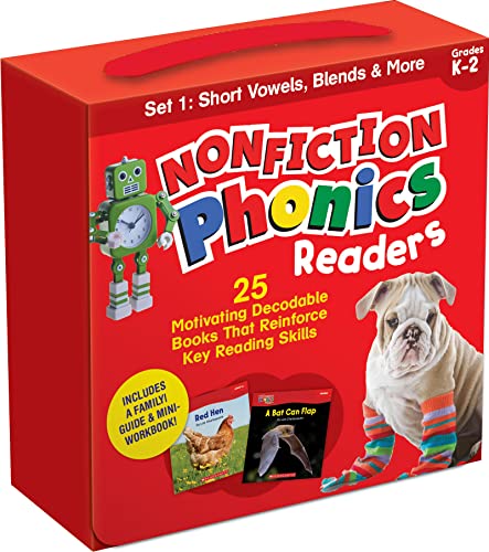 Nonfiction Phonics Readers: 25 Motivating Decodable Books That Reinforce Key Reading Skills: Short Vowels, Blends & More (Nonfiction Phonics Readers Set, 1)