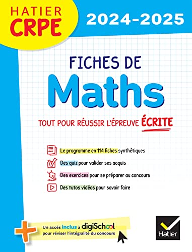 Hatier CRPE - Fiches de Maths - Epreuve écrite 2024/2025 von HATIER