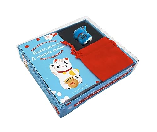 Mon Maneki-neko porte-bonheur Succès, chance et réussite scolaire: Coffret avec 1 livret + 1 chat porte-bonheur en céramique et son pochon en velours von LAROUSSE
