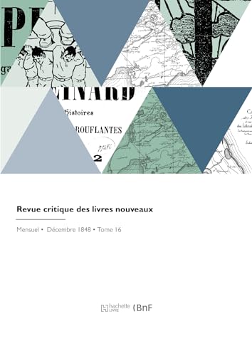 Revue critique des livres nouveaux von HACHETTE BNF