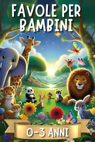 Favole per Bambini 0-3 Anni: 44 Favole della Buonanotte, Storie Fantastiche Illustrate a Colori con Animali Protagonisti in Magiche Avventure. Fiabe Dolci ed Educative per Bimbi fino a 4 anni