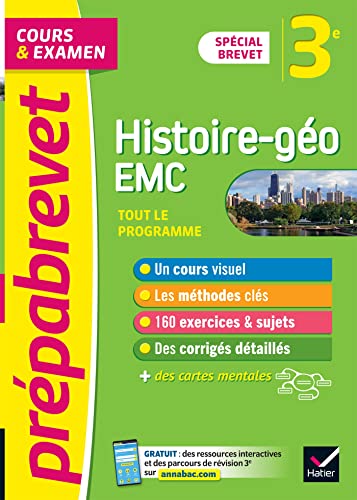 Prépabrevet Histoire-Géographie EMC 3e - Brevet 2024: cours, méthodes et entraînement von HATIER
