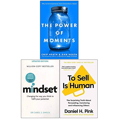 The Power of Moments, Mindset, To Sell is Human Collection 3 Books Set [Paperback]